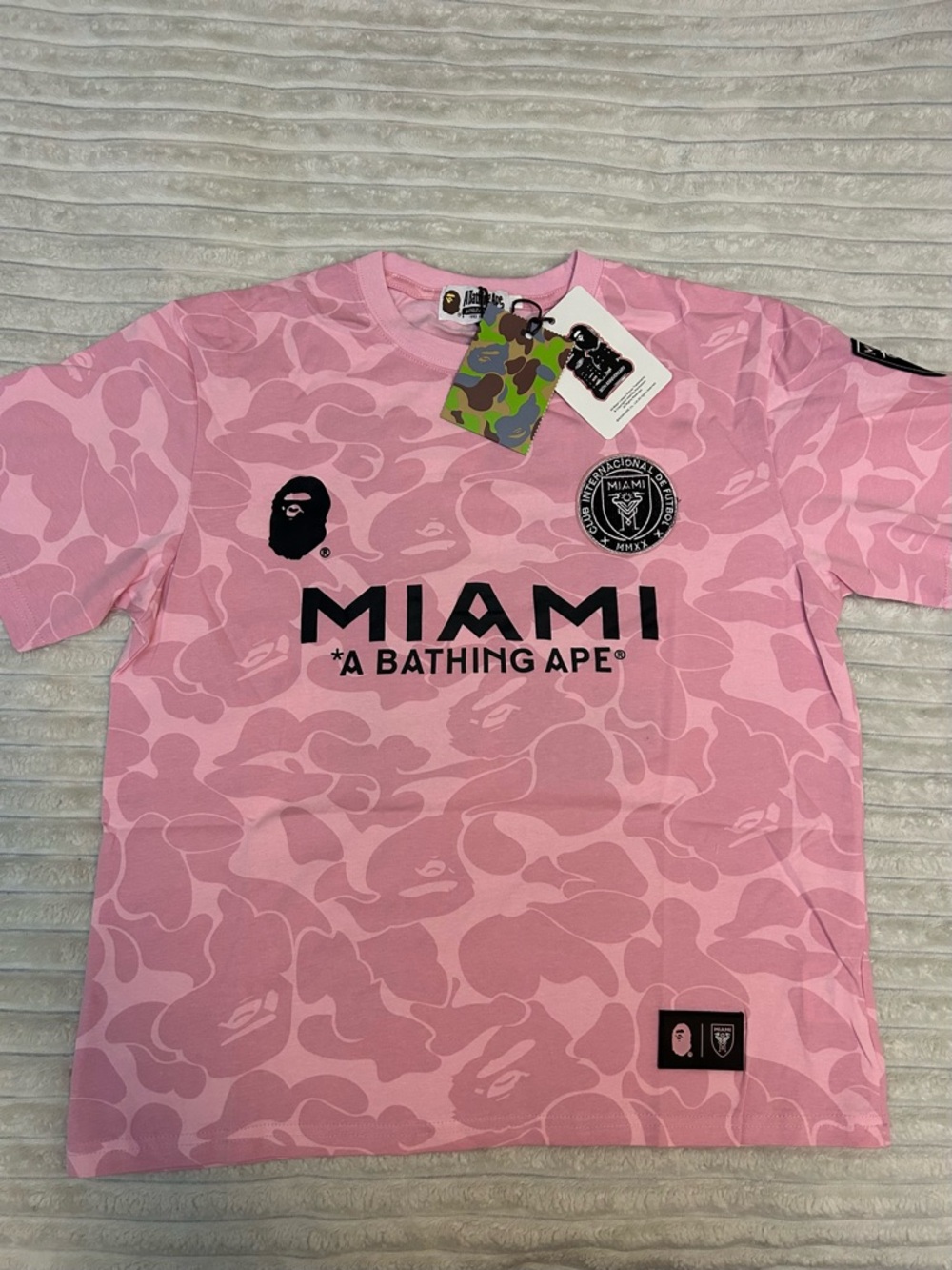 Bape Miami Pink Camo Logo T-Shirt